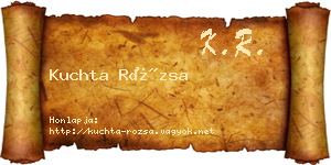 Kuchta Rózsa névjegykártya